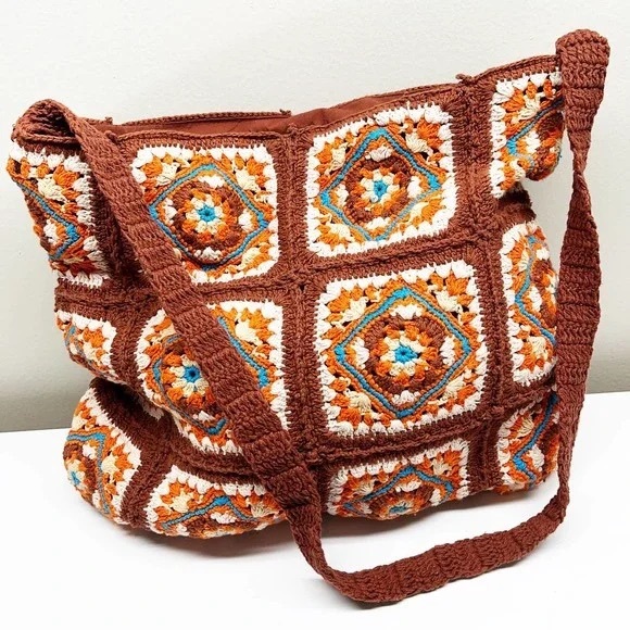 NWOT FREE PEOPLE CATCH ME CROCHET BOHO CROSSBODY BAG - Picture 5 of 13